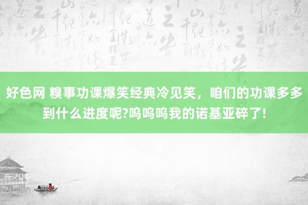 好色网 糗事功课爆笑经典冷见笑，咱们的功课多多到什么进度呢?呜呜呜我的诺基亚碎了!