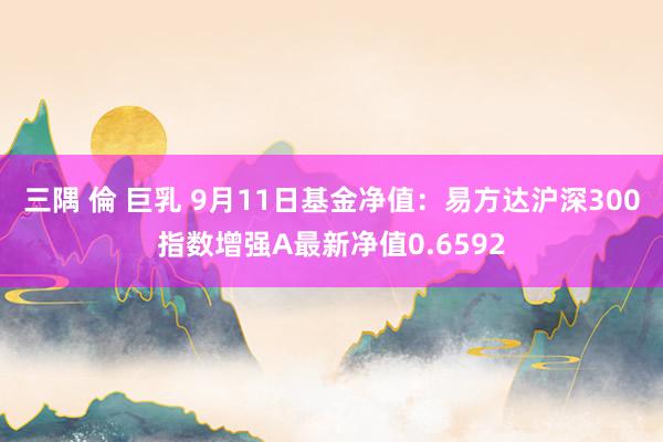 三隅 倫 巨乳 9月11日基金净值：易方达沪深300指数增强A最新净值0.6592