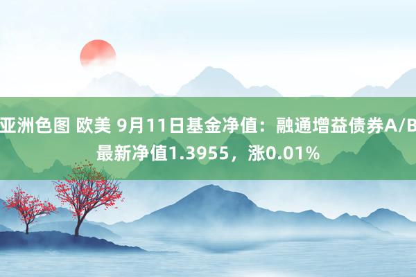 亚洲色图 欧美 9月11日基金净值：融通增益债券A/B最新净值1.3955，涨0.01%