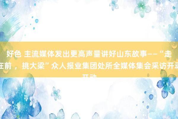 好色 主流媒体发出更高声量讲好山东故事——“走在前 ，挑大梁”众人报业集团处所全媒体集会采访开动