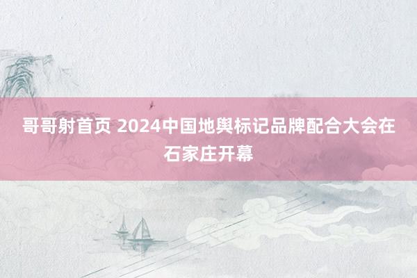 哥哥射首页 2024中国地舆标记品牌配合大会在石家庄开幕