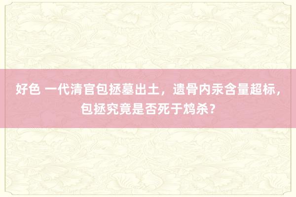 好色 一代清官包拯墓出土，遗骨内汞含量超标，包拯究竟是否死于鸩杀？