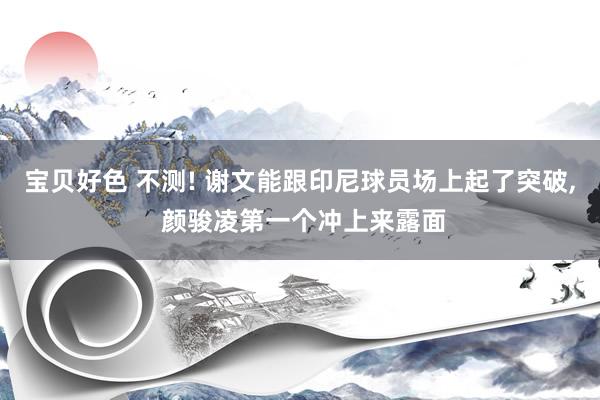 宝贝好色 不测! 谢文能跟印尼球员场上起了突破， 颜骏凌第一个冲上来露面