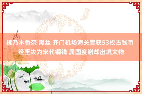 桃乃木香奈 黑丝 齐门机场海关查获53枚古钱币 经坚决为宋代铜钱 属国度谢却出境文物