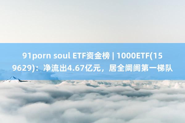 91porn soul ETF资金榜 | 1000ETF(159629)：净流出4.67亿元，居全阛阓第一梯队