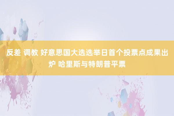 反差 调教 好意思国大选选举日首个投票点成果出炉 哈里斯与特朗普平票