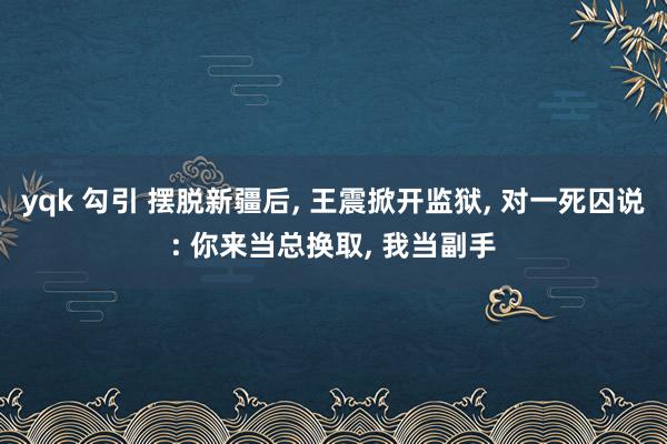 yqk 勾引 摆脱新疆后， 王震掀开监狱， 对一死囚说: 你来当总换取， 我当副手